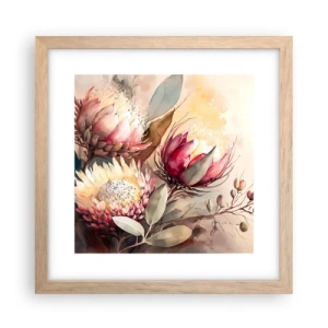 Affiche dans un chêne clair - Poster - De profil et de face - 30x30 cm