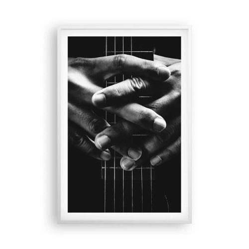 Affiche dans un cadre blanc - Poster - Prière d'artiste - 61x91 cm