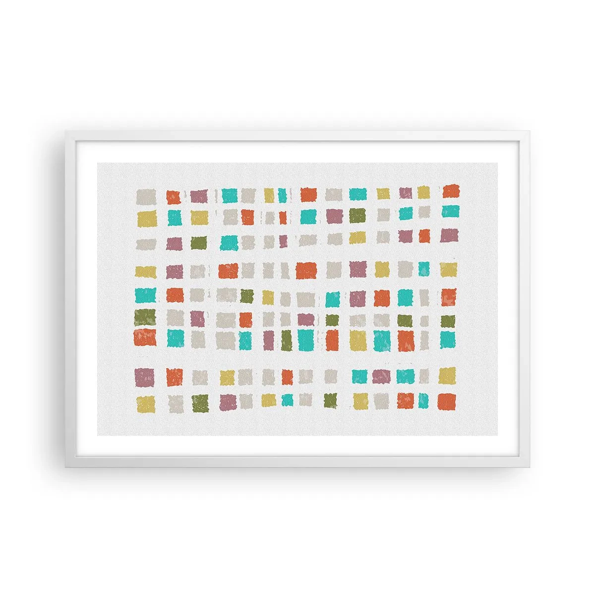 Affiche dans un cadre blanc - Poster - Jeu inconnu - 70x50 cm