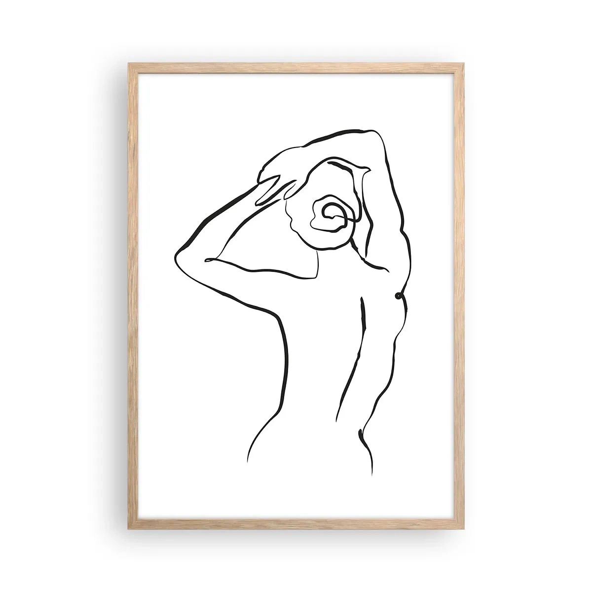 Affiche dans un chêne clair - Poster - Action matinale - 50x70 cm