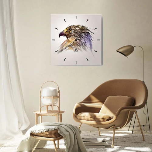 Horloge murale - Pendule murale - Portrait d'un guerrier - 40x40 cm