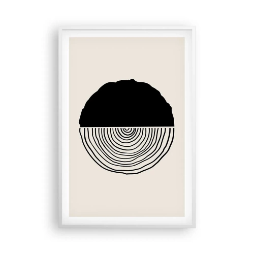 Affiche dans un cadre blanc - Poster - Moitié-moitié - 61x91 cm