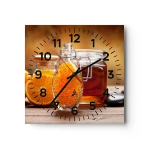 Horloge murale - Pendule murale - Saveurs et arômes ensoleillés - 30x30 cm