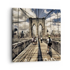 Impression sur toile - Image sur toile - Directement en plein coeur de la ville - 30x30 cm