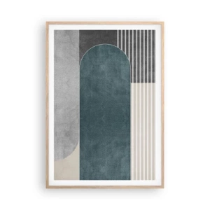 Affiche dans un chêne clair - Poster - Composition de niveaux - 70x100 cm