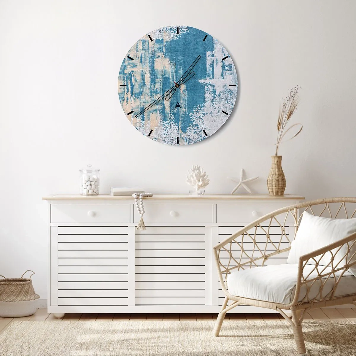 Horloge murale - Pendule murale - À travers un iceberg - 30x30 cm