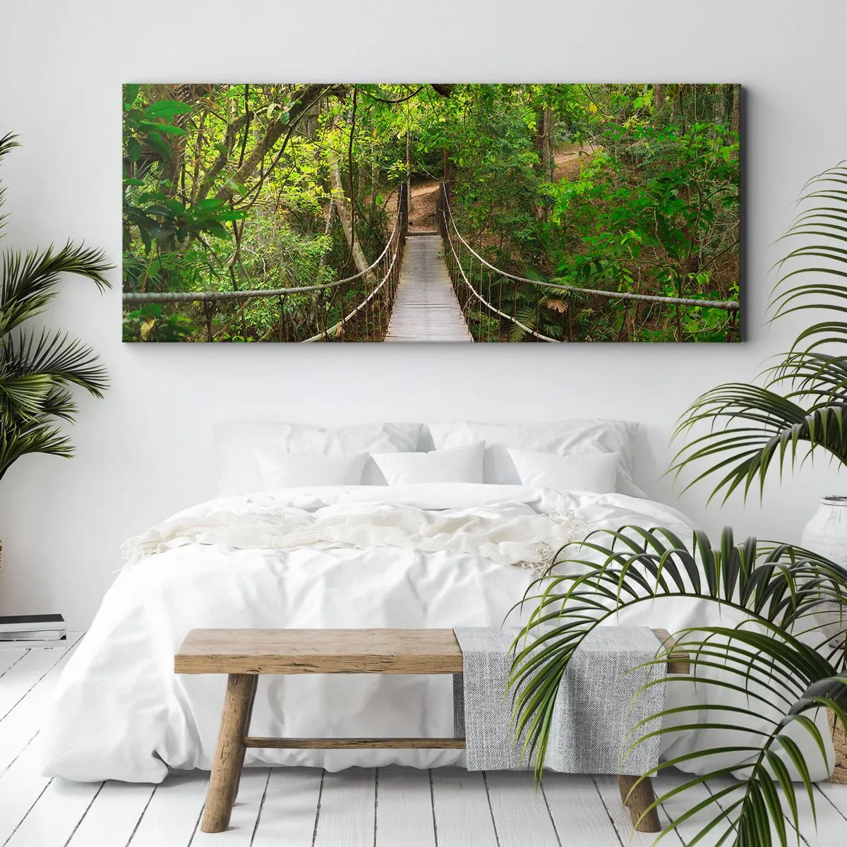 Impression sur toile - Image sur toile - Parce qu'il y a une plante grimpante dans le jardin - 100x40 cm