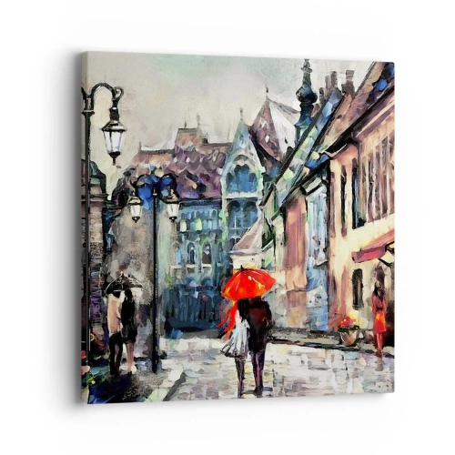 Impression sur toile - Image sur toile - Pluie pour deux - 40x40 cm