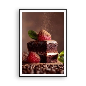 Affiche dans un cadre noir - Poster - La vie est douce - 70x100 cm