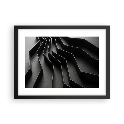 Affiche dans un cadre noir - Poster - Ordre spatial - 40x30 cm