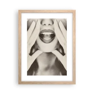 Affiche dans un chêne clair - Poster - J'arrive! - 30x40 cm