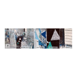 Échantillon de Papier Peint Autocollant Deluxe Sticker - Ordre prioritaire des triangles - Abstraction, Morceau, Modèle moderne - 100x30 cm