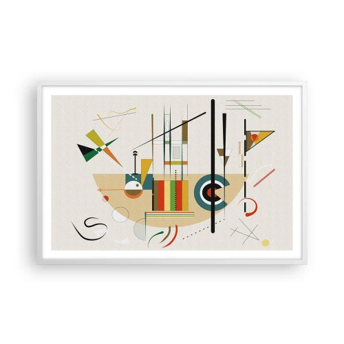 Affiche dans un cadre blanc - Poster - Et le monde s’amuse - 91x61 cm