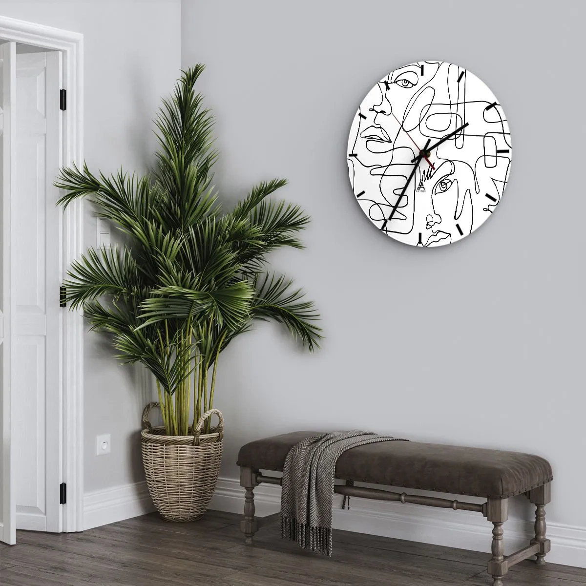 Horloge murale - Pendule murale - Dans des émotions enchevêtrées - 40x40 cm