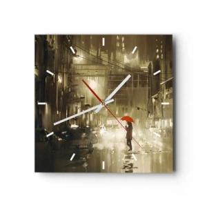 Horloge murale - Pendule murale - Seule mais pas solitaire - 40x40 cm