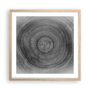 Affiche dans un chêne clair - Poster - Signe du temps - 50x50 cm