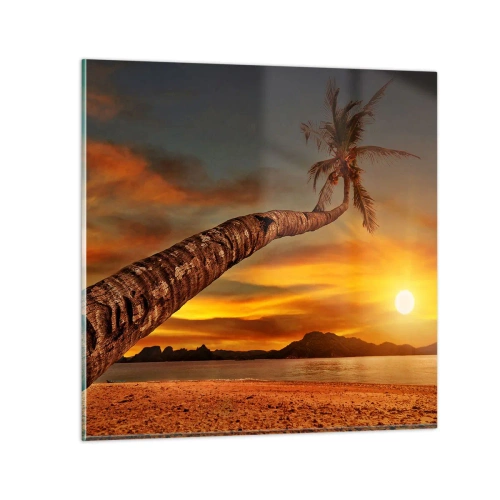 Impression sur verre - Image sur verre - Vacances exotiques, aventure caribéenne - 30x30 cm