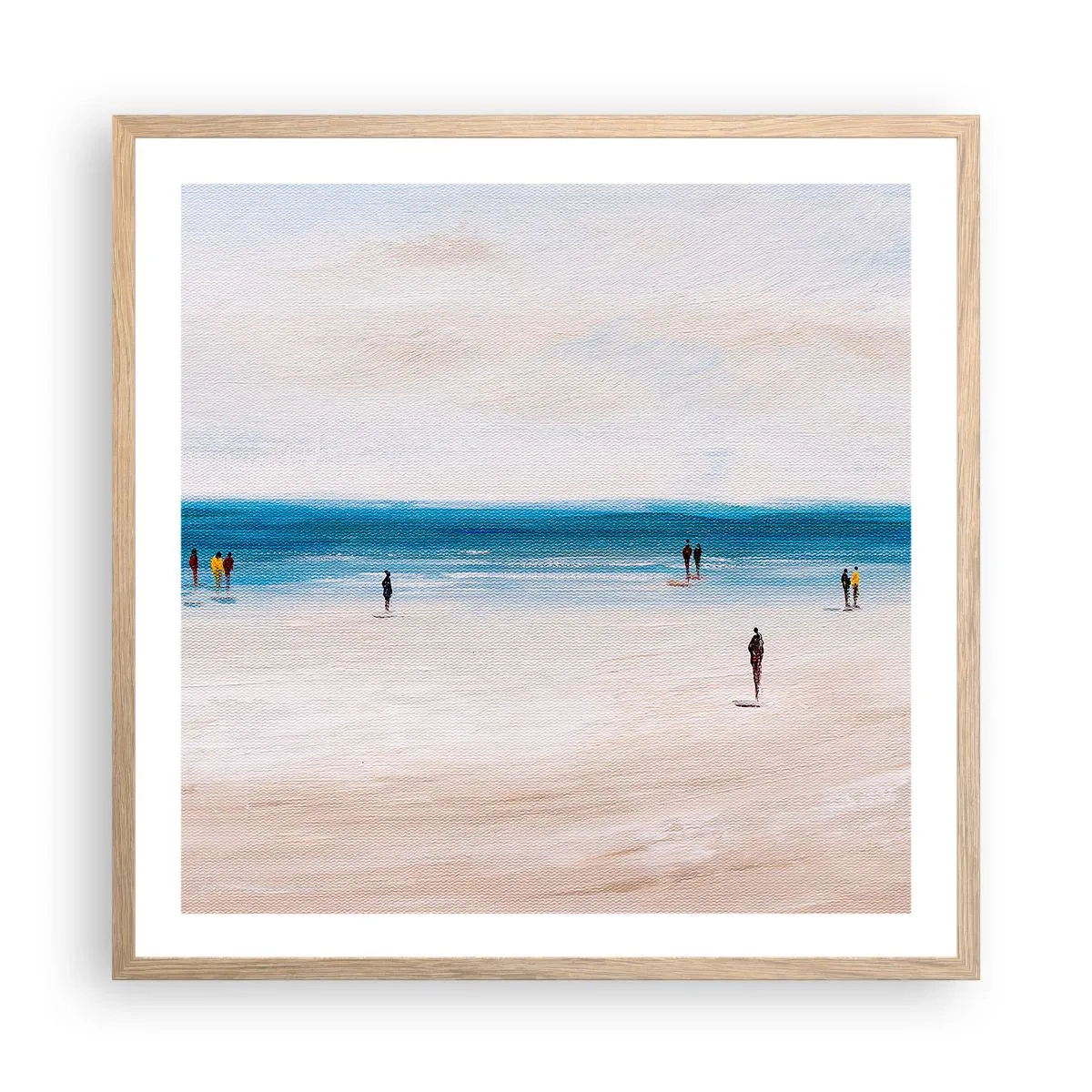 Affiche dans un chêne clair - Poster - Un besoin naturel - 60x60 cm