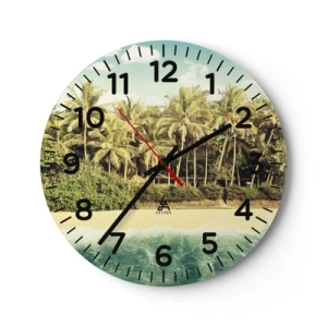 Horloge murale - Pendule murale - Peut-être ici? - 30x30 cm