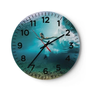 Horloge murale - Pendule murale - Monde sous marin - 30x30 cm