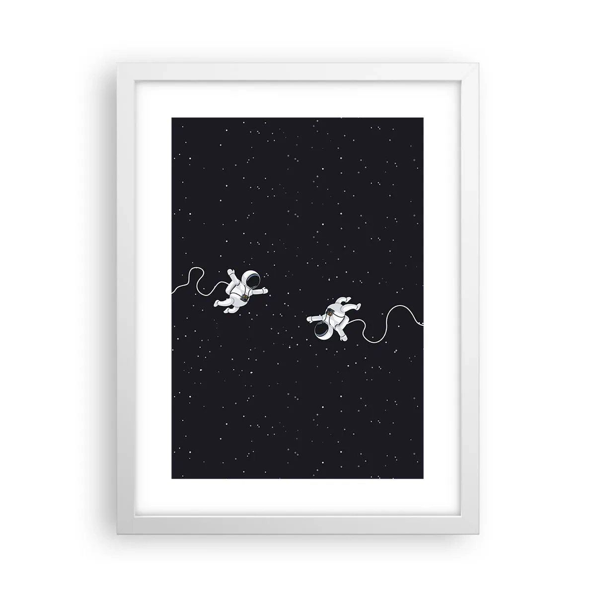 Affiche dans un cadre blanc - Poster - Sortie cosmique - 30x40 cm