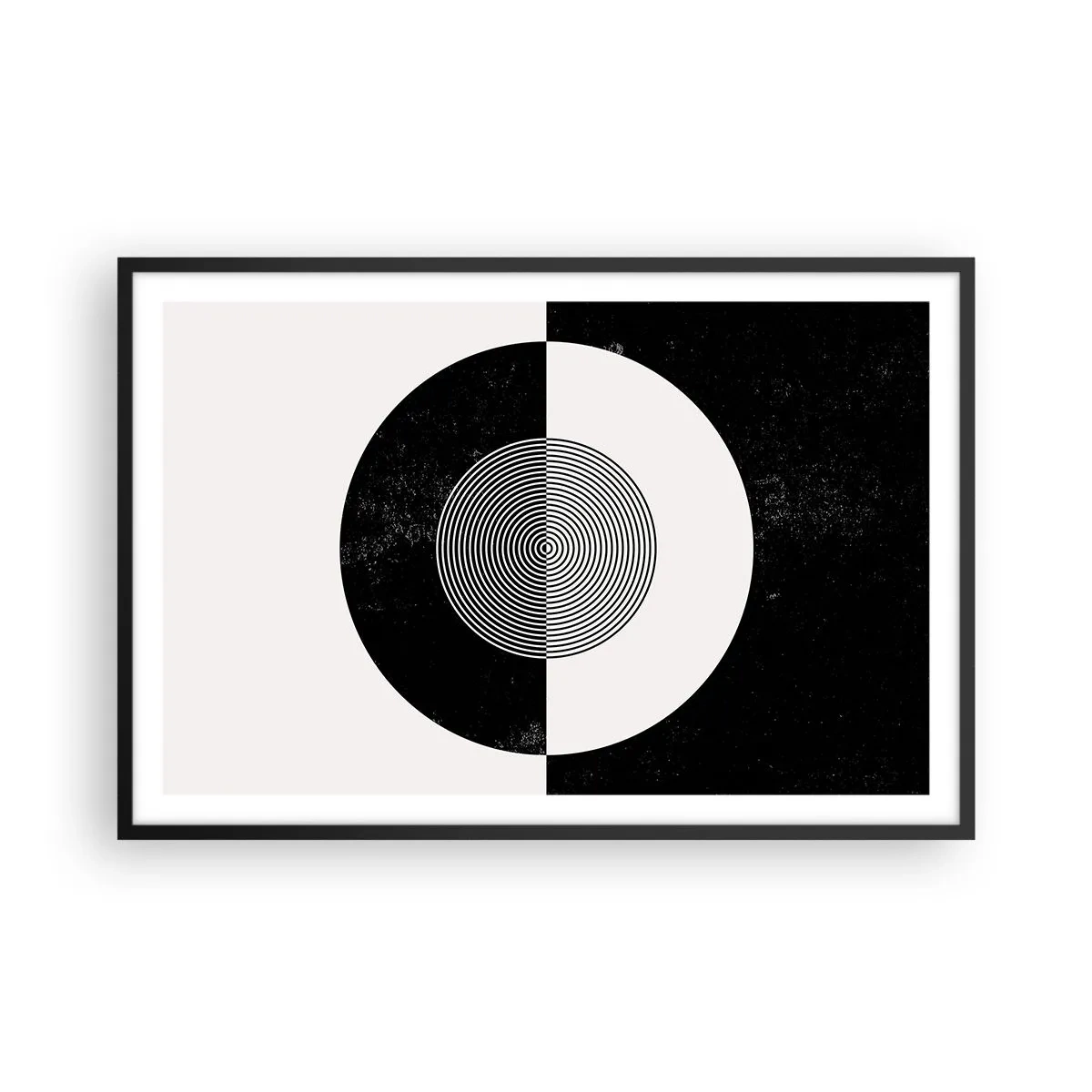Affiche dans un cadre noir - Poster - Harmonie de noir et blanc - 91x61 cm