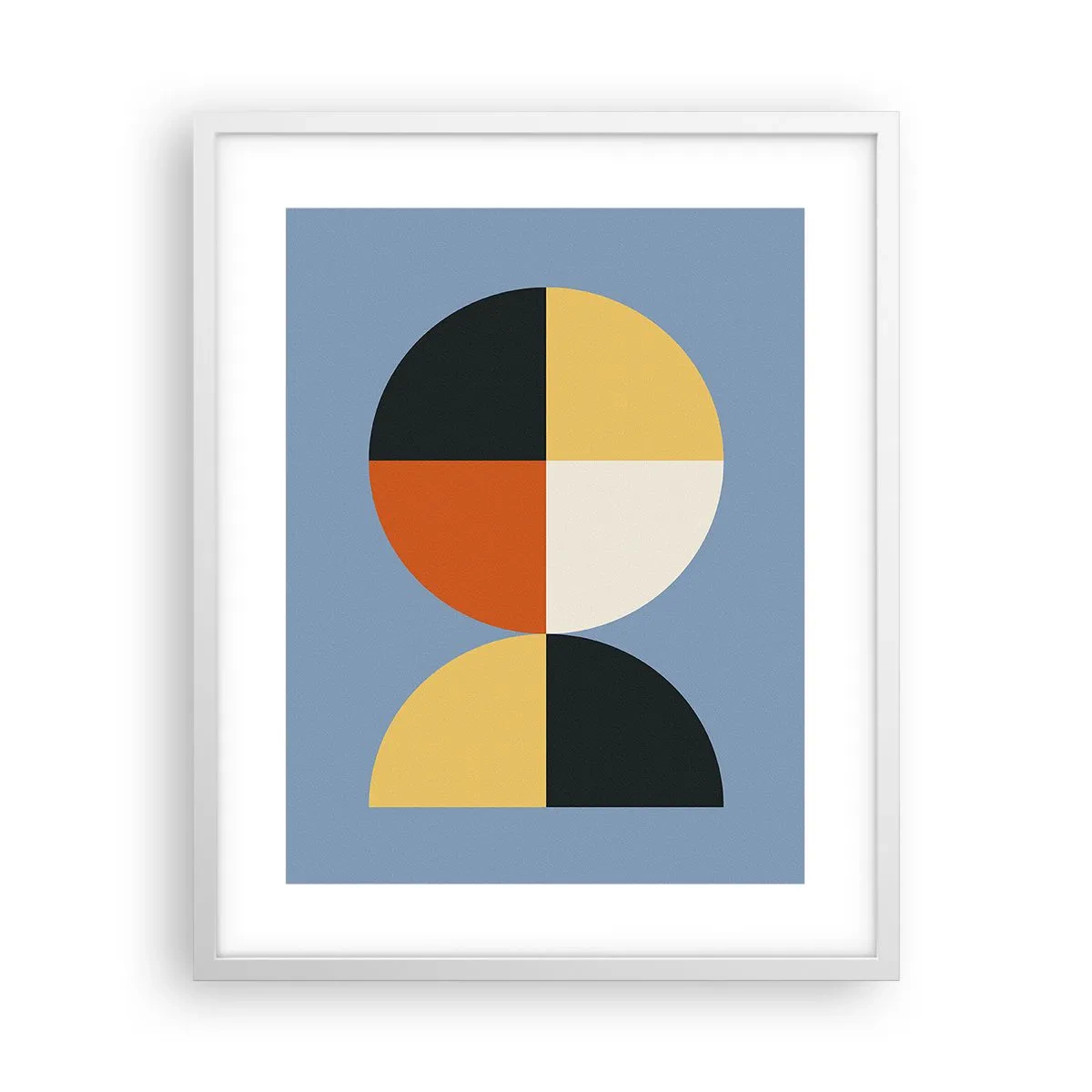 Affiche dans un cadre blanc - Poster - Regarde et compte - 40x50 cm