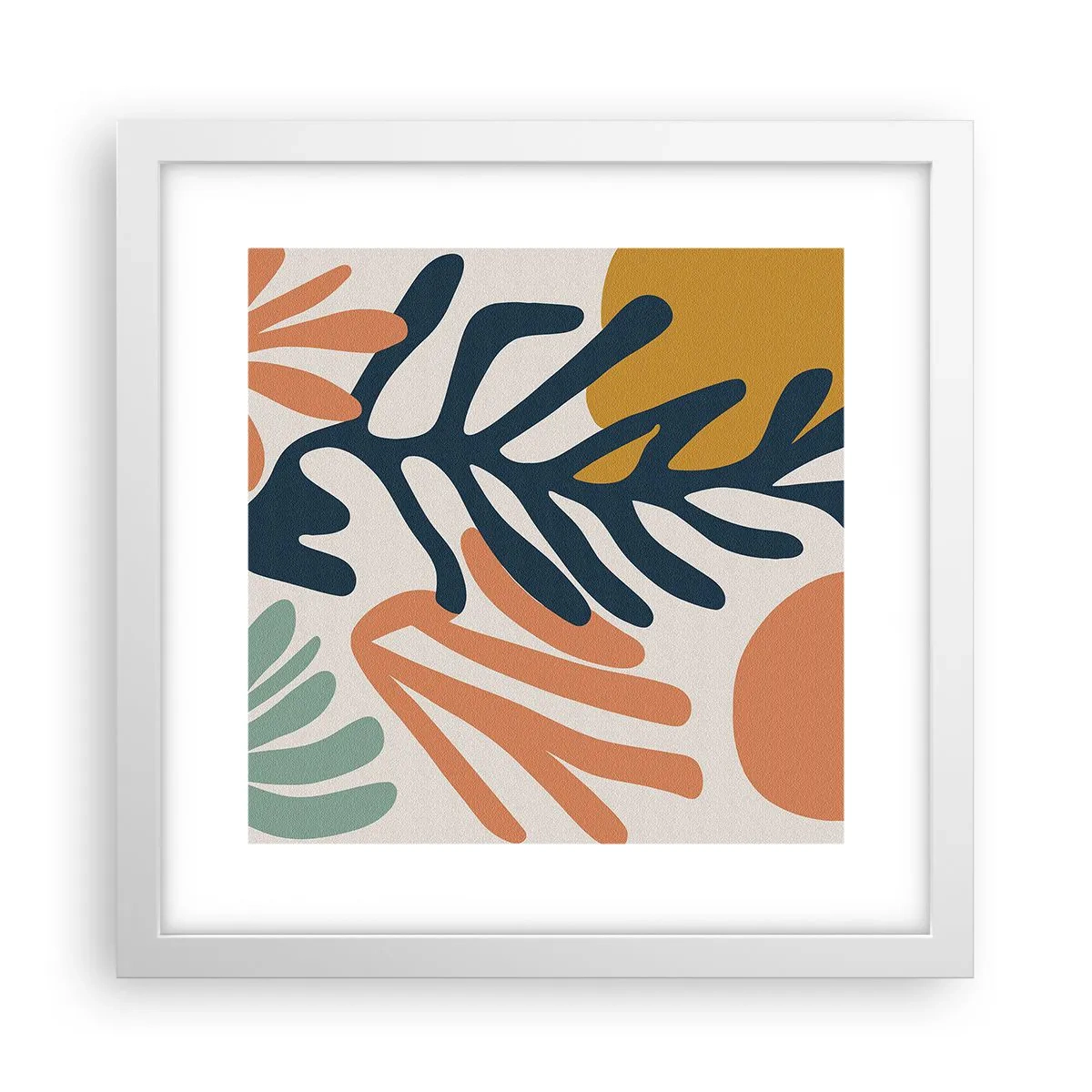 Affiche dans un cadre blanc - Poster - Mers de corail - 30x30 cm