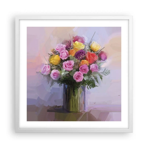 Affiche dans un cadre blanc - Poster - Beauté conservée - 50x50 cm