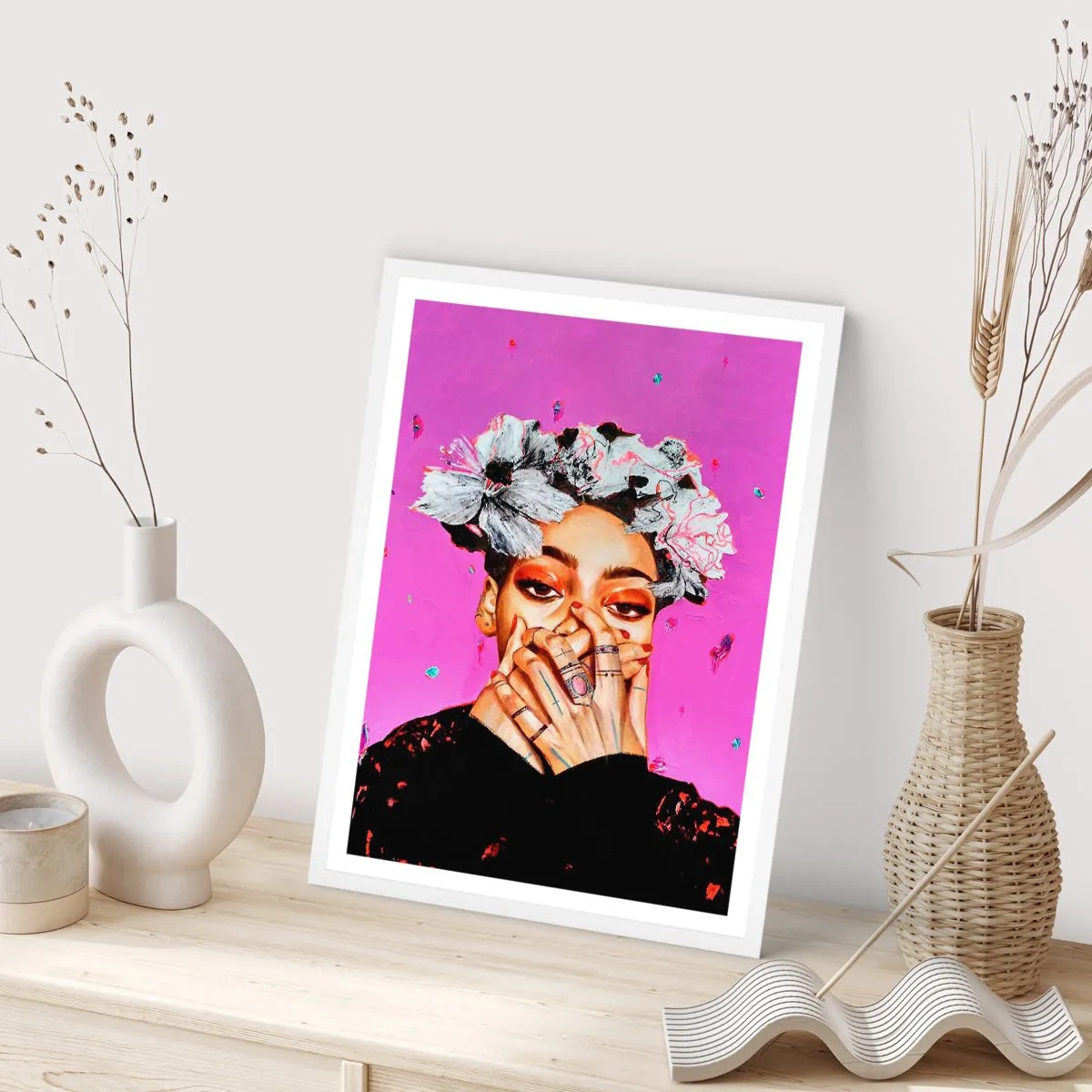 Affiche dans un cadre blanc - Poster - Un peu fou - 70x100 cm