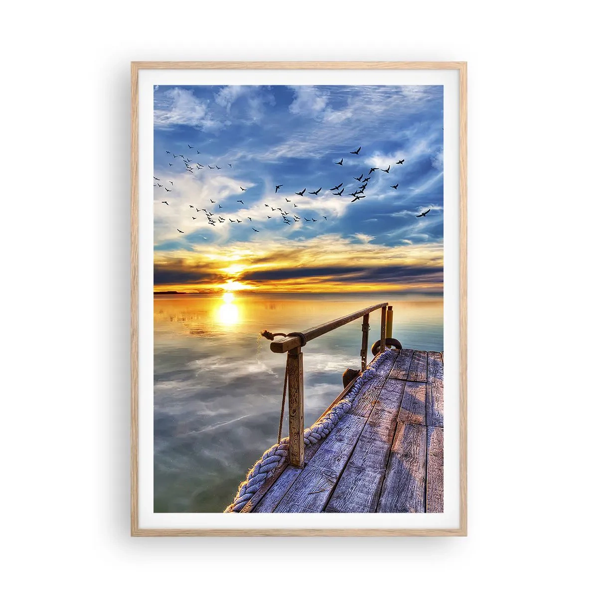 Affiche dans un chêne clair - Poster - Le vent se repose - 70x100 cm