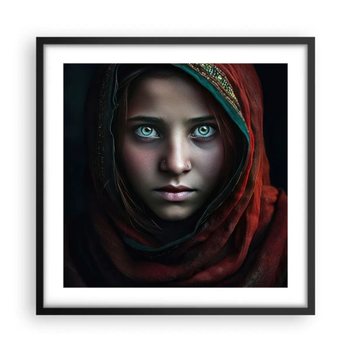 Affiche dans un cadre noir - Poster - Princesse orientale - 50x50 cm