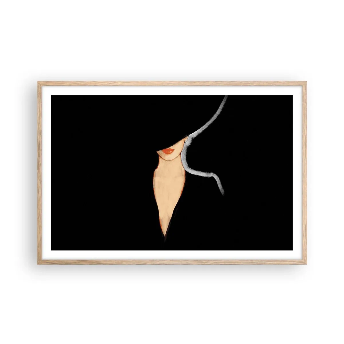 Affiche dans un chêne clair - Poster - Élégance et style - 91x61 cm