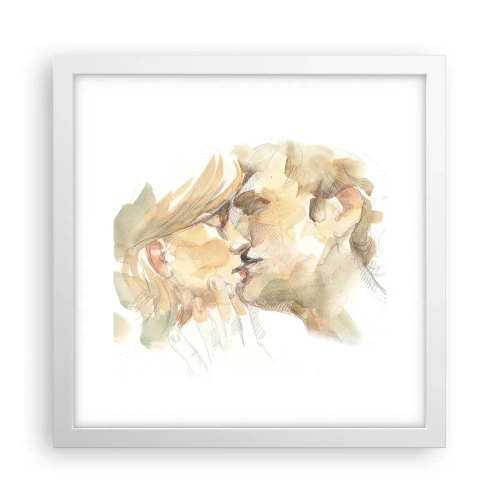 Affiche dans un cadre blanc - Poster - A moitié trouvé ? - 30x30 cm