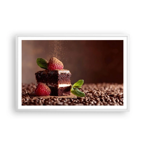 Affiche dans un cadre blanc - Poster - La vie est douce - 91x61 cm