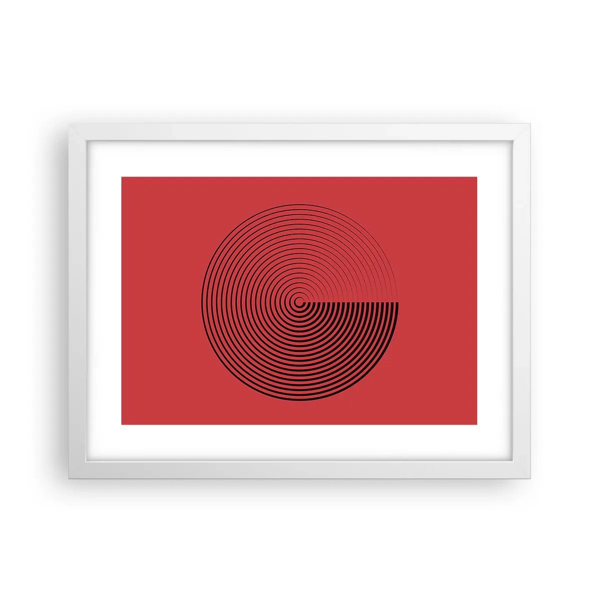 Affiche dans un cadre blanc - Poster - Mouvement circulaire - 40x30 cm