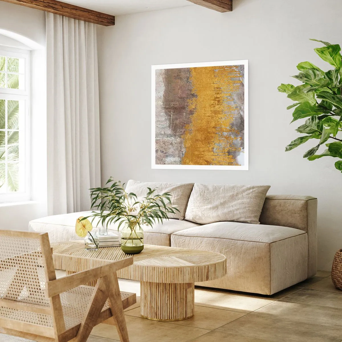 Affiche - Poster - Une explosion d'or - 30x30 cm