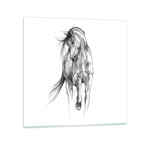 Impression sur verre - Image sur verre - D'un trot gracieux - 30x30 cm