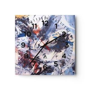 Horloge murale - Pendule murale - La danse folle de l'abstrait - 30x30 cm