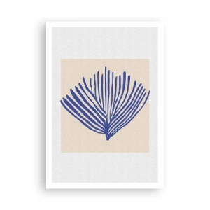 Affiche - Poster - Éventail bleu - 70x100 cm
