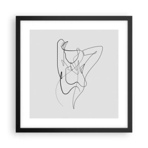 Affiche dans un cadre noir - Poster - Vraiment, tu es comme ça... - 40x40 cm