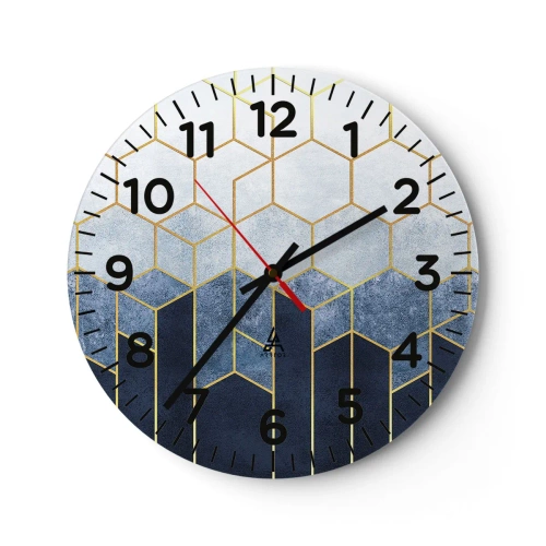 Horloge murale - Pendule murale - Composition en rythme syncopé - 40x40 cm