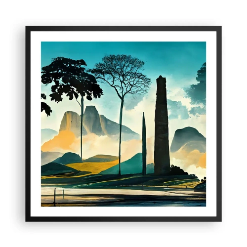 Affiche dans un cadre noir - Poster - Toujours de plus en plus haut - 60x60 cm