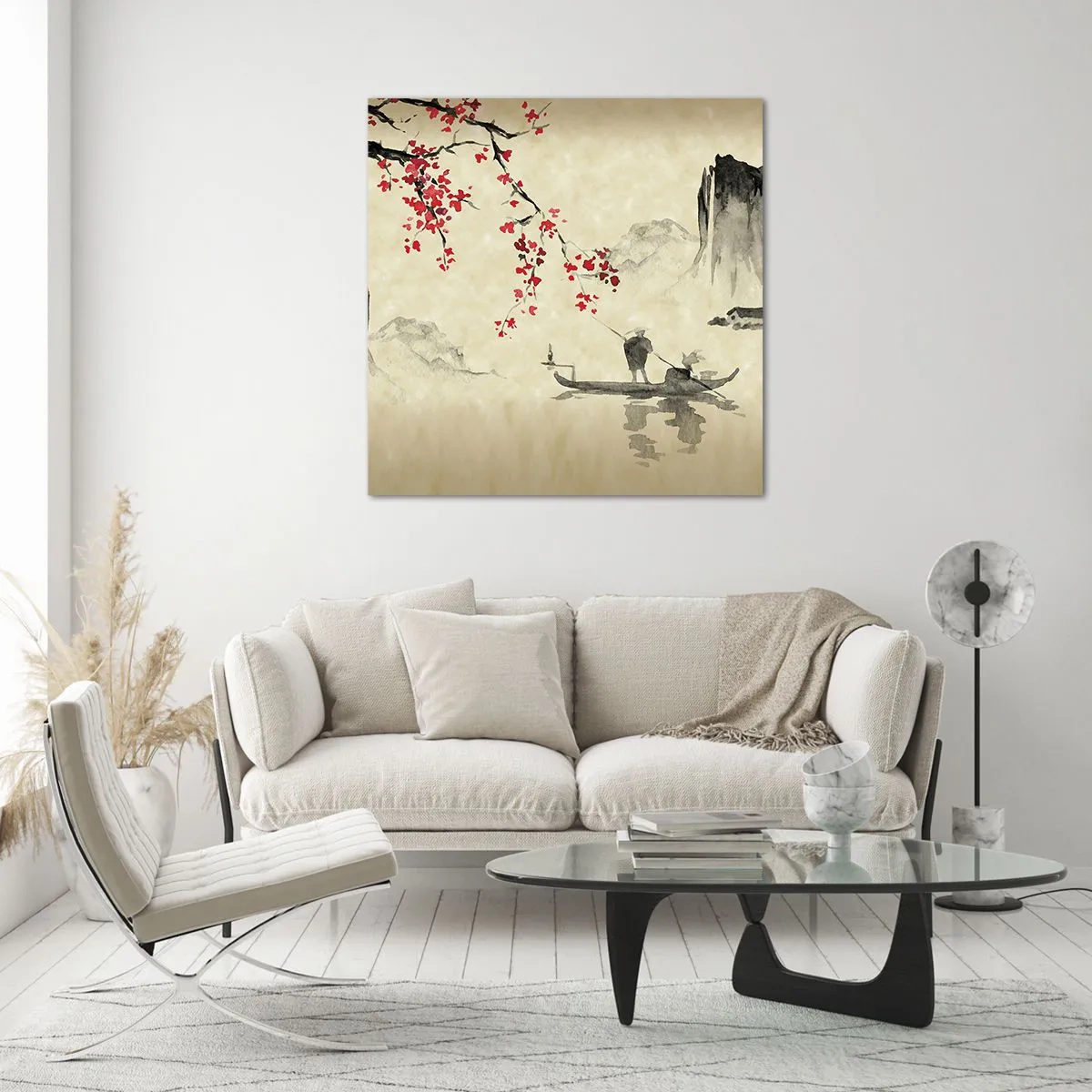 Impression sur verre - Image sur verre - Au pays des cerisiers en fleurs - 30x30 cm