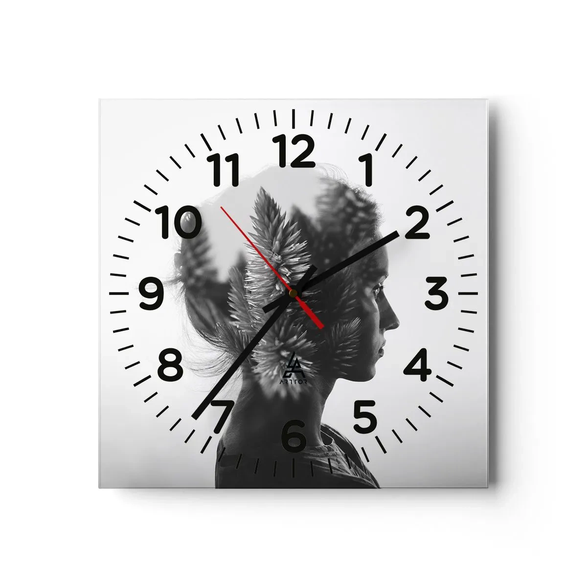 Horloge murale - Pendule murale - Dame de la pinède - 30x30 cm