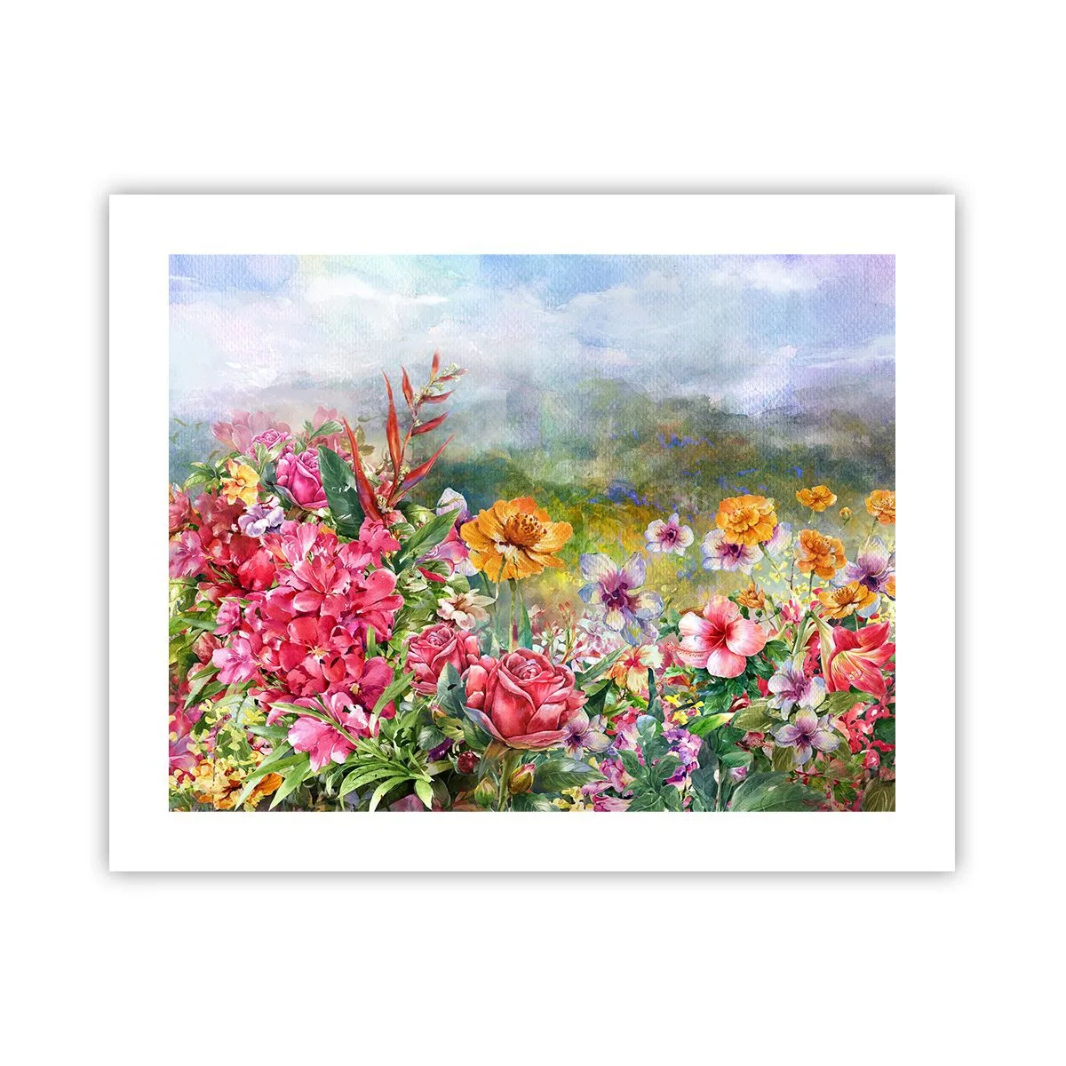 Affiche - Poster - Un jardin devenu fou - 50x40 cm