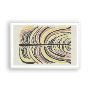 Affiche dans un cadre blanc - Poster - Abstraction pleine de vie - 91x61 cm