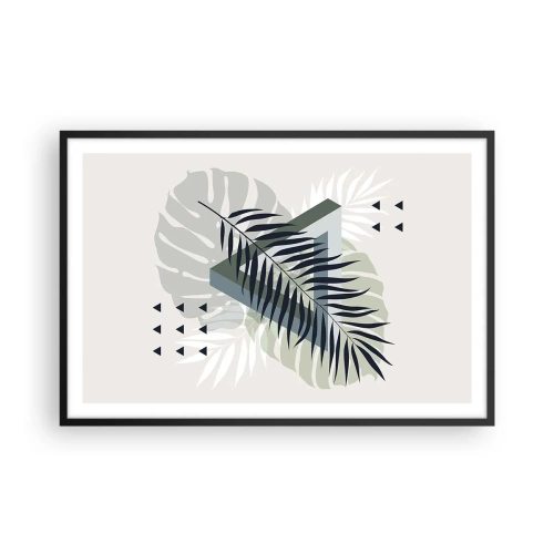 Affiche dans un cadre noir - Poster - Nature et géométrie - deux odres? - 91x61 cm