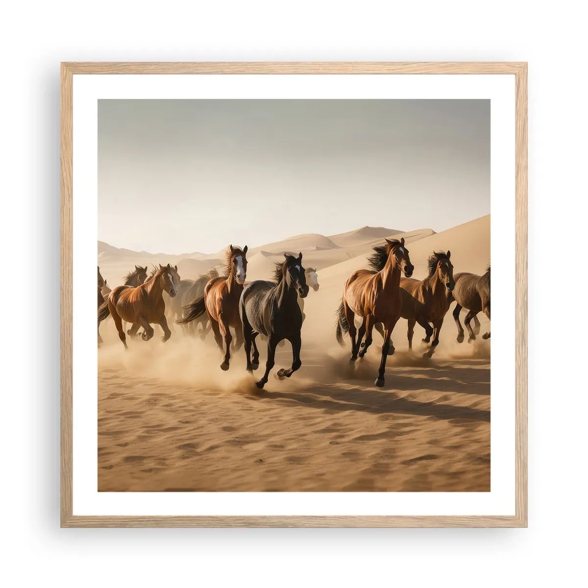 Affiche dans un chêne clair - Poster - Libre comme le vent - 60x60 cm