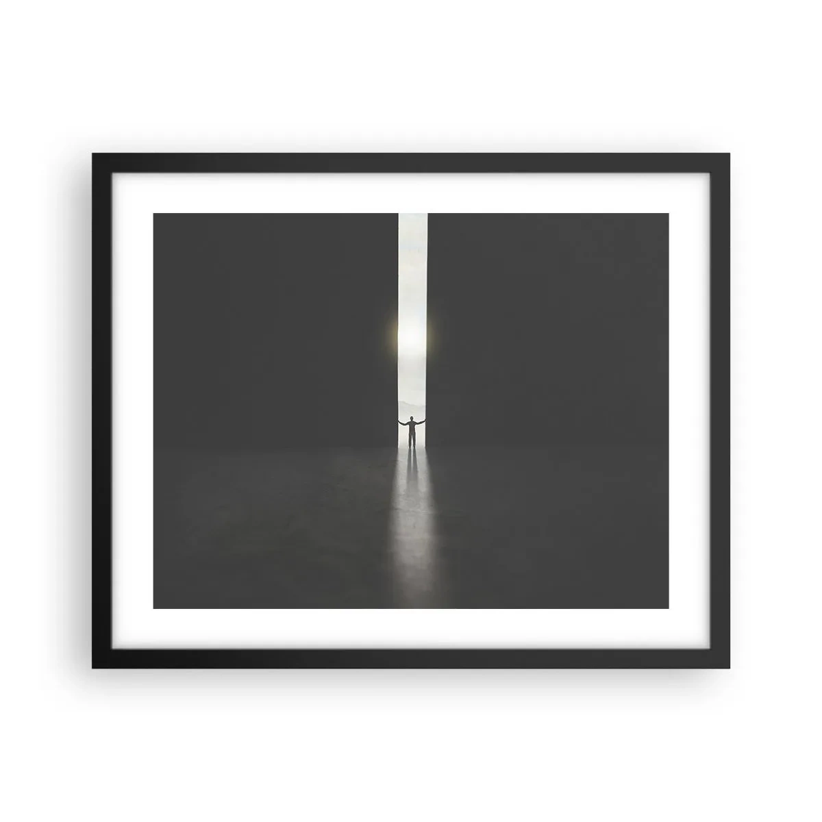 Affiche dans un cadre noir - Poster - Étape vers un avenir radieux - 50x40 cm